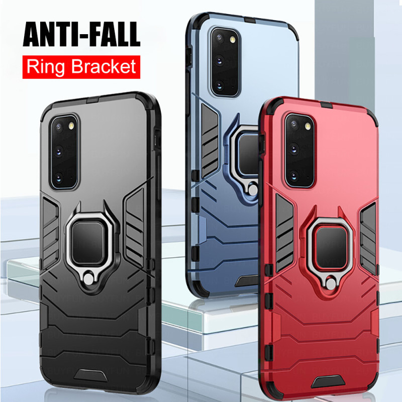 Samsung Galaxy S22 Plus Rugged Armor Shockproof Ring Stand Case Cover