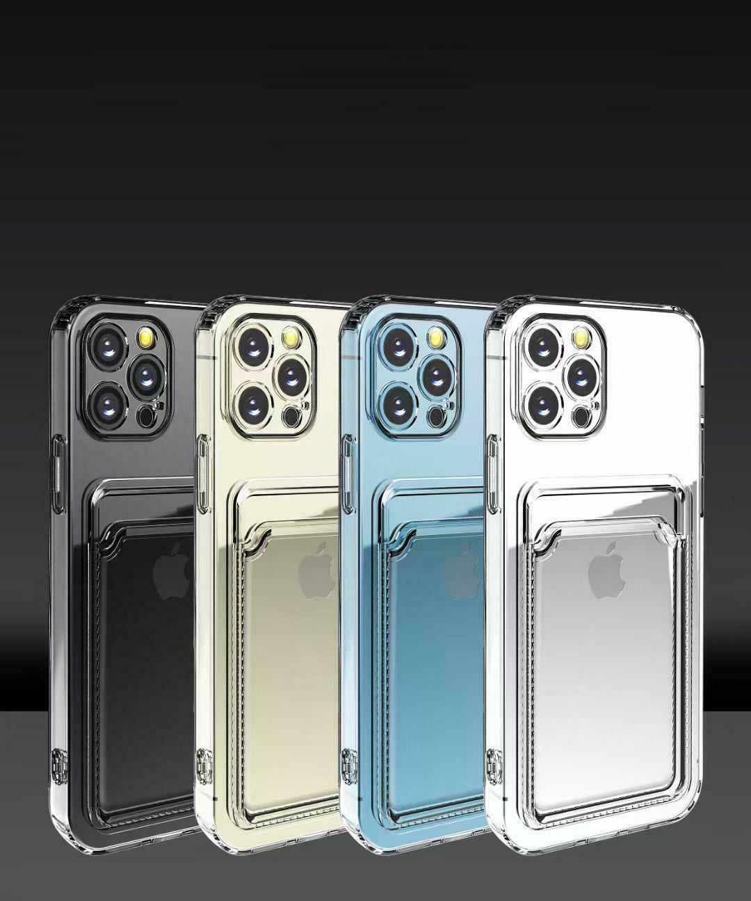 Clear Case With Card Slot Holder For iPhone 8 Plus