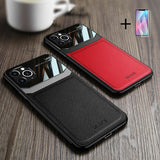 iPhone 12 6.1” Hybrid Leather Protective Case Slim Cover