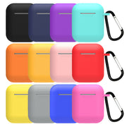 Silicone Case For Apple AirPod 1/2 & Pro Protective Cover With Clip Shockproof