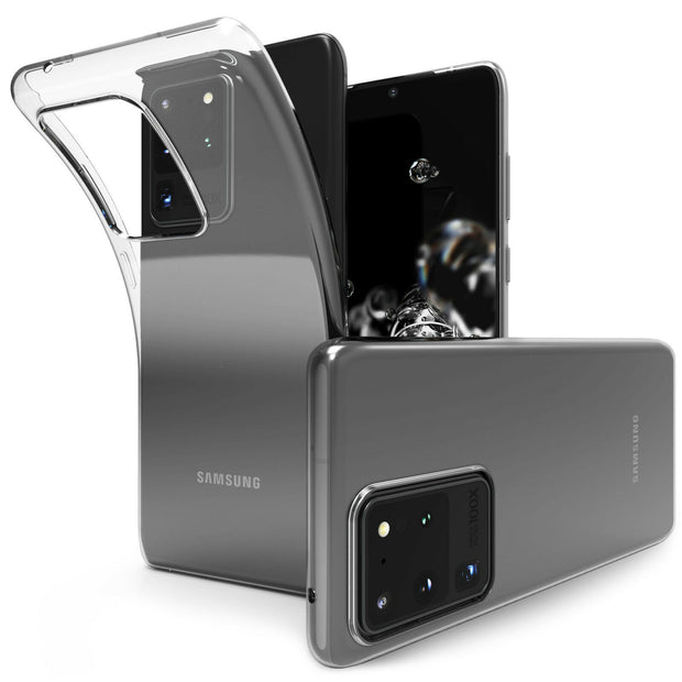 Samsung Galaxy S20 FE Case, Slim Clear Silicone Gel Phone Cover