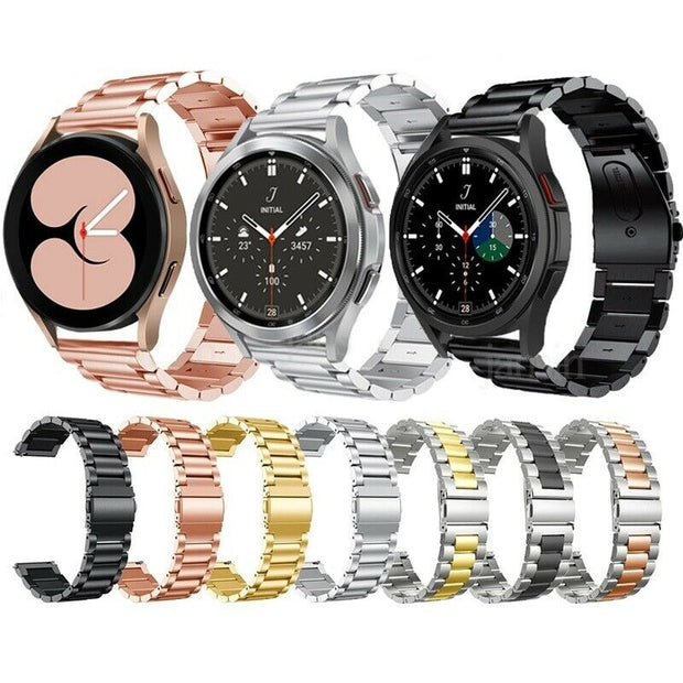For Samsung Galaxy Watch 4 / Classic Strap Stainless Steel Watch Band