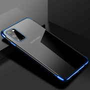 Samsung A12 TPU Gel Silicone Plating Blue Cover