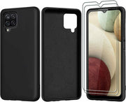 Black Silicone Rubber Back Case for Samsung A12